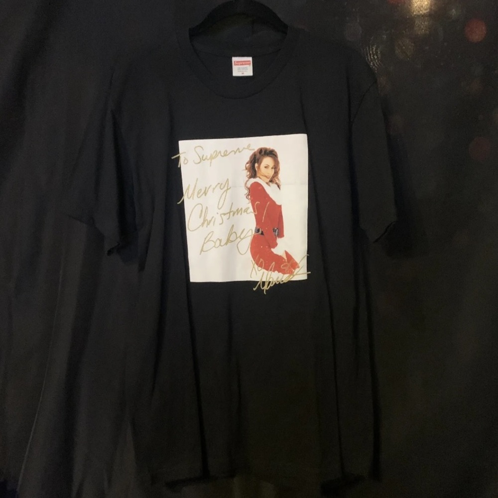 Supreme Mariah Carey Christmas Tee Black SIZE MEDIUM FW20 New